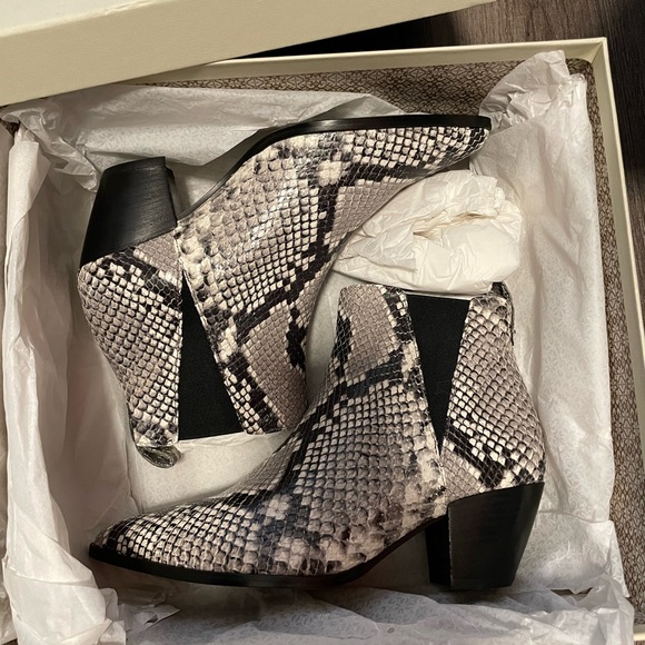 M. GEMI Cavallo Snakeskin Leather Booties Boots size 35 - Picture 5 of 10